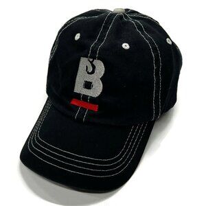 Bishop‎ Lifting Hat Mens Black Chipola Adjustable Hook Loop Cap B Logo Running